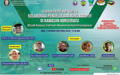 Seminar Online MSP Series 9 : Kolaborasi Pengelolaan yang Adaptif di Kawasan Konservasi – Studi Kasus Taman Nasional Karimunjawa