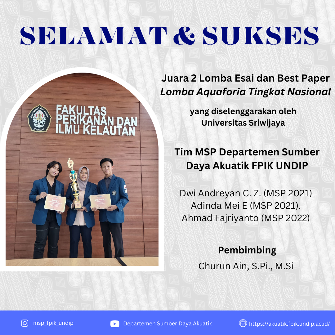 Congratulations! 2nd Winner Essay & Best Paper National