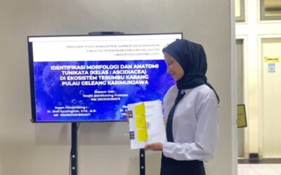 Mahasiswa Prodi MSP FPIK Undip Uji Skripsi tentang Identifikasi Tunicata di Terumbu Karang Karimunjawa
