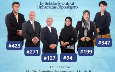 Enam Dosen Departemen Sumber Daya Akuatik Undip Masuk Top 500 Author Universitas Diponegoro